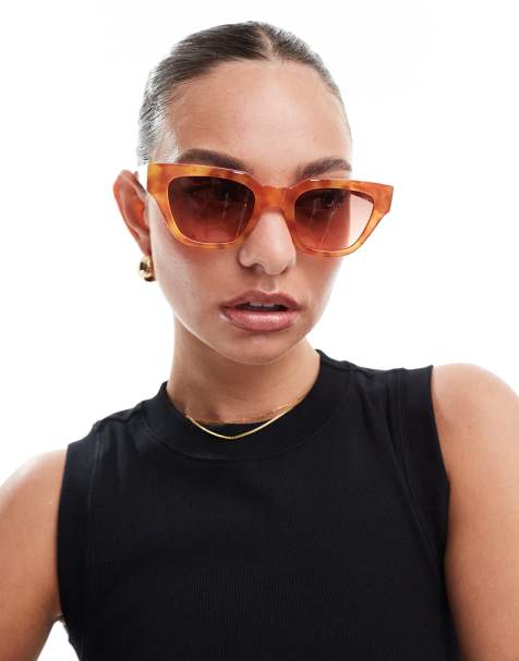 A.Kjaerbede Kaws square sunglasses in burnt amber - view 1