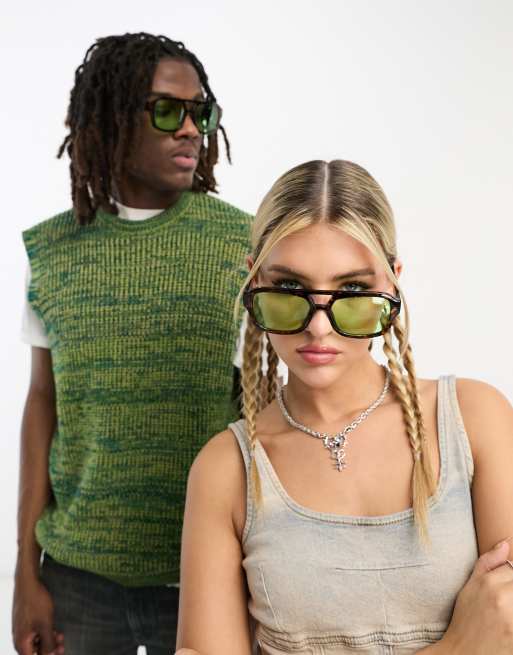 A.Kjaerbede – Kaya – Szylkretowe okulary przeciwsłoneczne aviator, 4 z 4