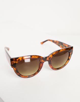 Lilly round sunglasses in havana-Brown