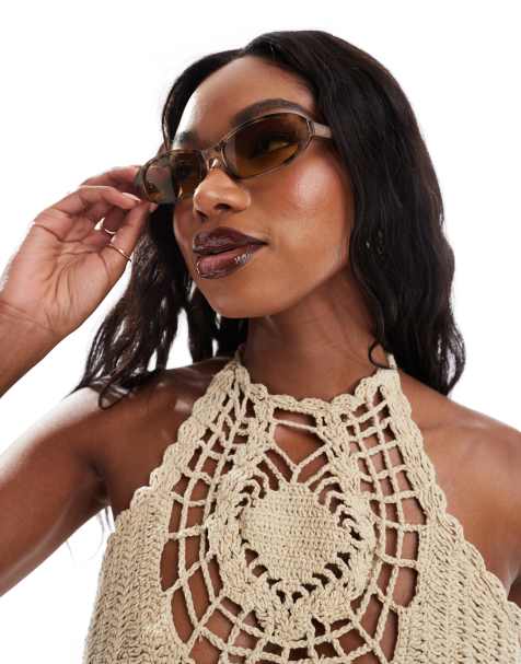 A.Kjaerbede - Macy - Lunettes de soleil étroites - Écaille de tortue clair - view 1