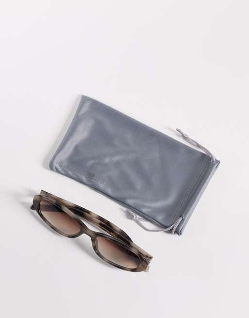 A.Kjaerbede Macy slim oval sunglasses in cookie dough, 3 of 3