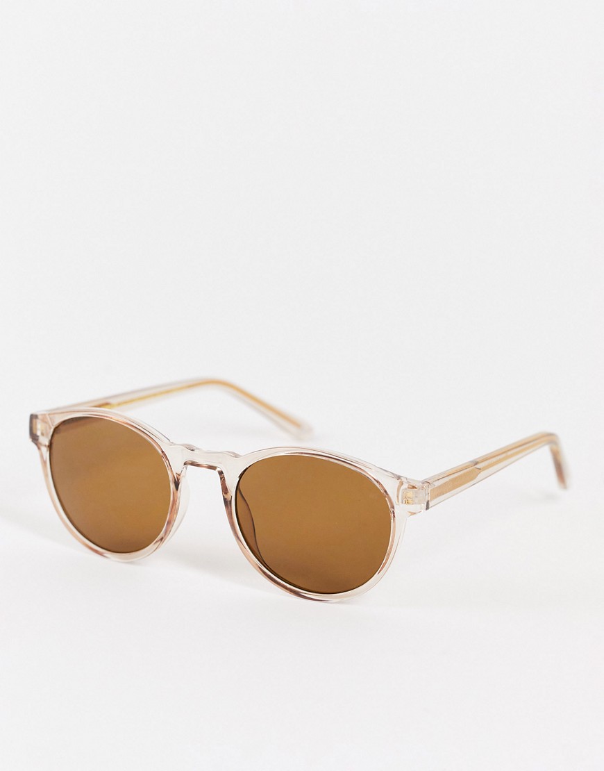 A.Kjaerbede Marvin round sunglasses in champagne-Neutral