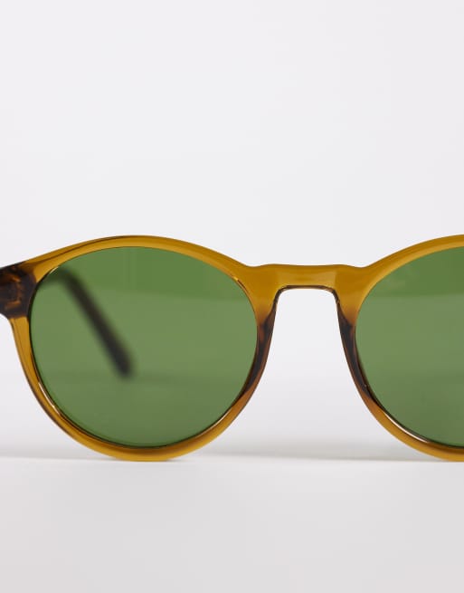 A.Kjaerbede Marvin round sunglasses in smoke transparent, 2 of 3