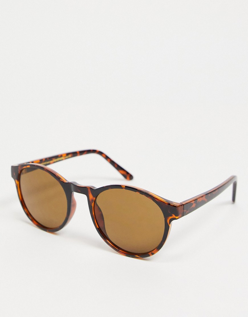 A.Kjaerbede Marvin unisex round sunglasses in brown