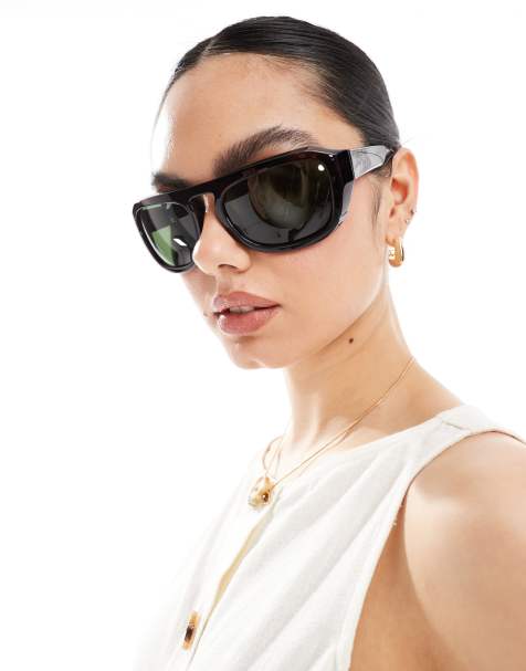 A.Kjaerbede Max - Oversized zonnebril met overslag in demi tortoise - view 1