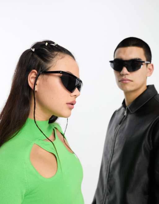 A.Kjaerbede Move2 Visor Sunglasses In Black, 4 of 4