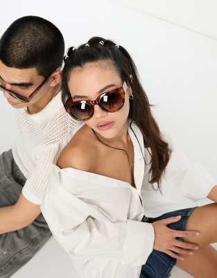 A.Kjaerbede - Nancy - Lunettes de soleil carrées - Noir et semi-écaille de tortue