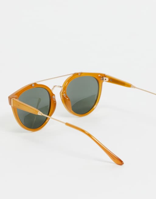 A.Kjaerbede – Posh – Orange runda solglasögon i unisex-modell med platt näsbrygga, 2 av 4