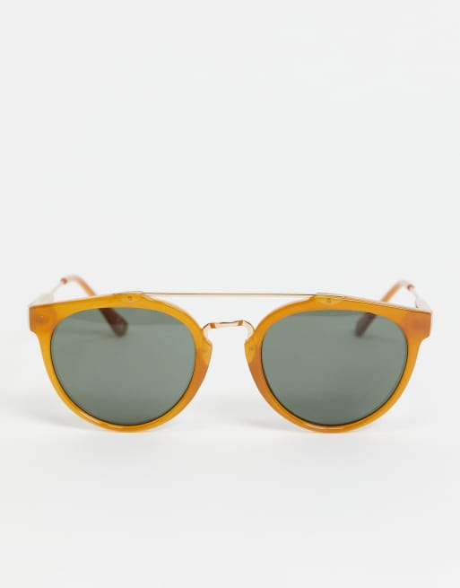 A.Kjaerbede – Posh – Orange runda solglasögon i unisex-modell med platt näsbrygga, 3 av 4
