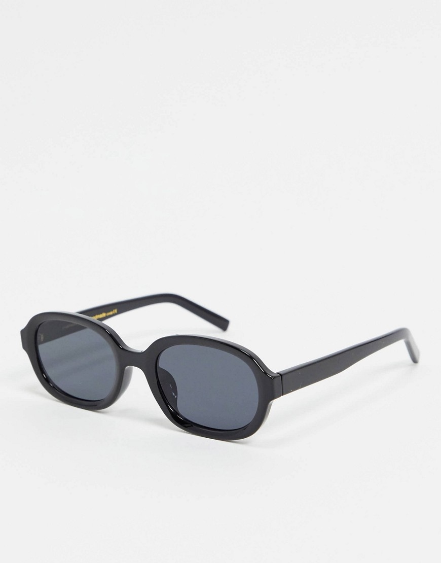 A.Kjaerbede - Ronde zonnebril in zwart