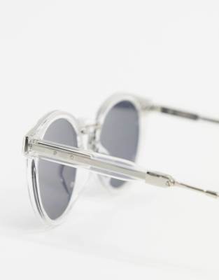 A.kjaerbede - Ronde zonnebril met heldere glazen en metalen details | ASOS