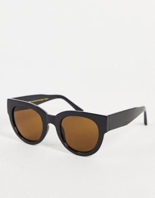 A.Kjaerbede round cat eye sunglasses in black