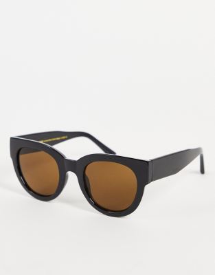 A.Kjaerbede A.Kjaerbede round cat eye sunglasses in black