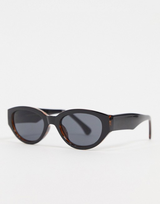 A.Kjaerbede round retro sunglasses in black and brown