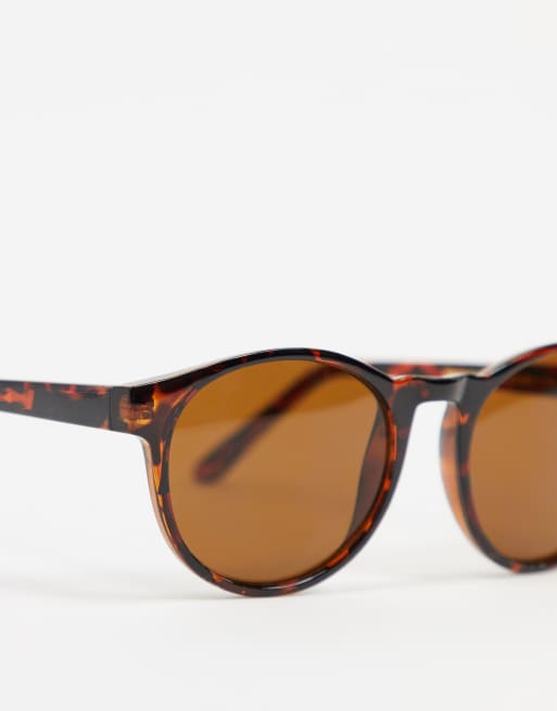 A.Kjaerbede round sunglasses in brown tort, 3 of 4