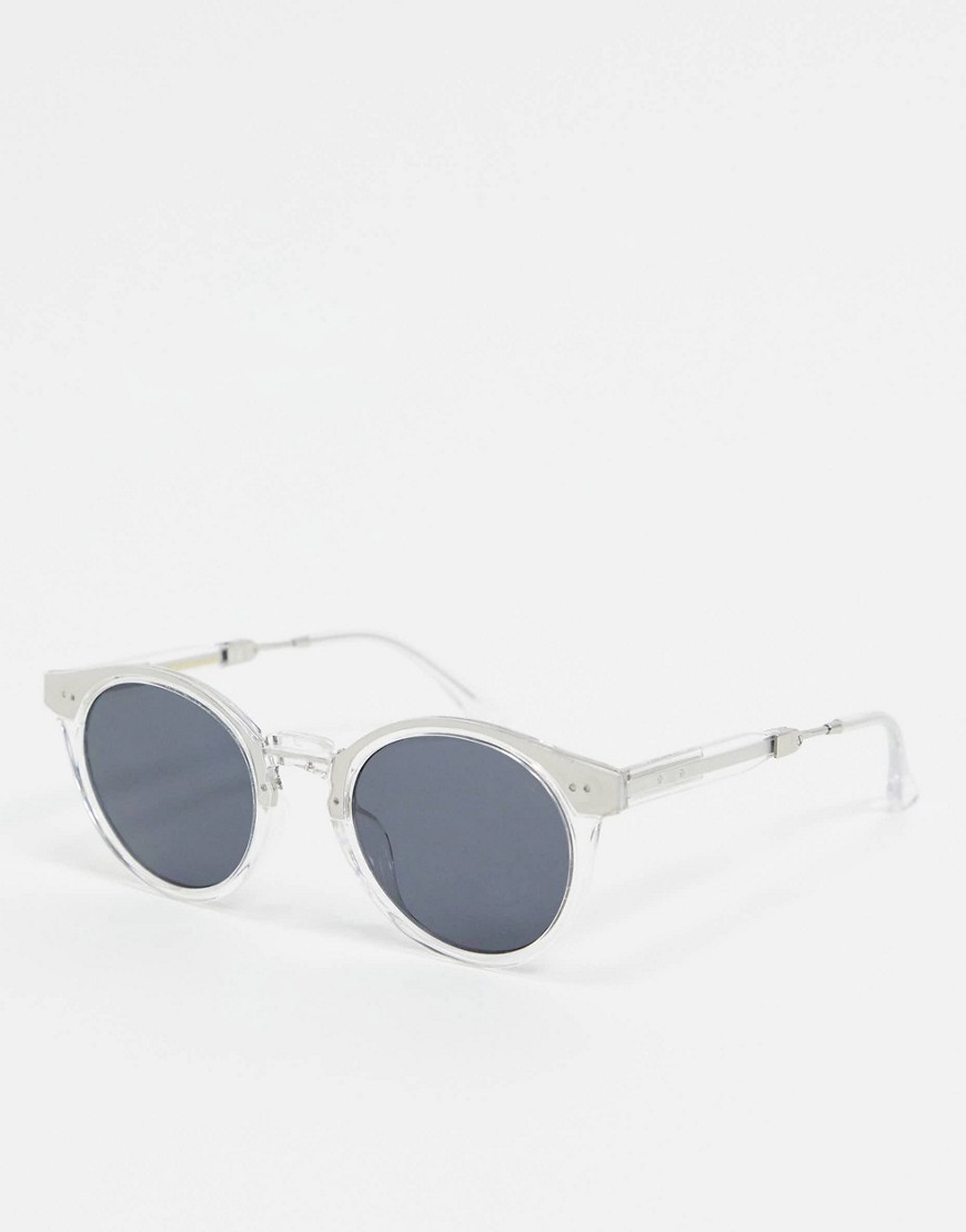 A.Kjaerbede round sunglasses in clear with metal detailing