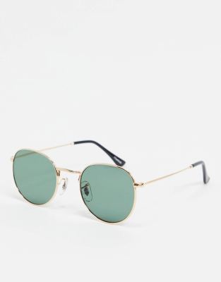 A.Kjaerbede - Runde Sonnenbrille in Gold