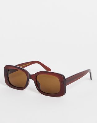 A.Kjaerbede A.Kjaerbede Salo square sunglasses in brown transparent