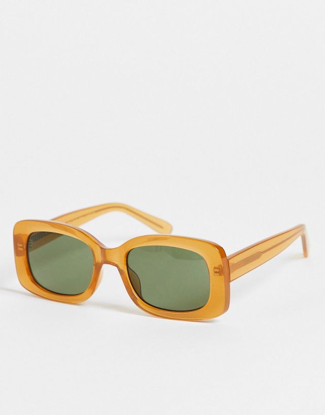 A.Kjaerbede Salo square sunglasses in light brown transparent