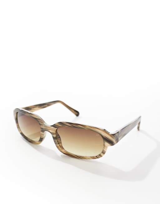 A.Kjaerbede - Will - Occhiali da sole squadrati grigio a righe, 2 di 3