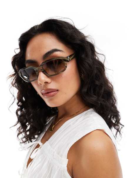 A.Kjaerbede will square sunglasses in grey stripe - view 1