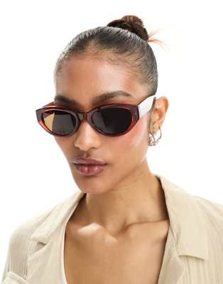 winnie cat eye sunglasses in brown