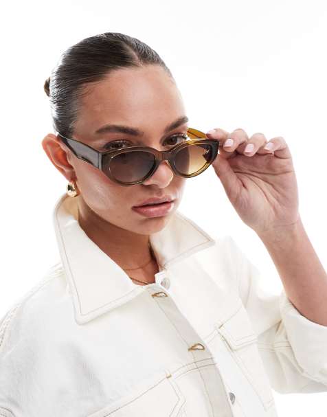 A.Kjaerbede Winnie cat eye sunglasses in transparent smoke - view 1