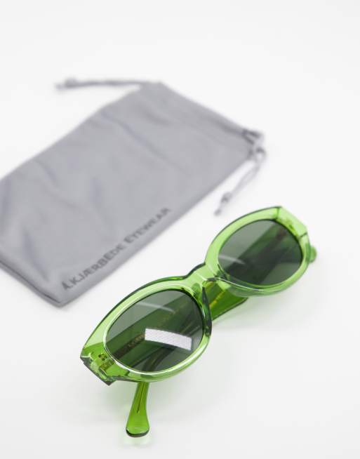 A.Kjaerbede - Winnie - Grønne runde unisex-solbriller i retro-stil, 2 af 4