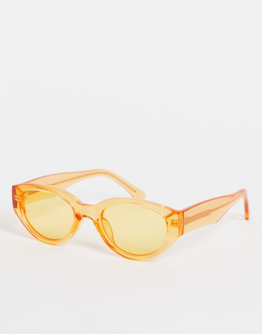 A.Kjaerbede - Winnie - Lunettes de soleil rondes style festival - Jaune transparent