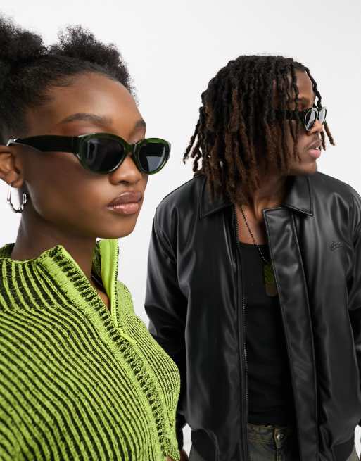 A.Kjaerbede - Winnie - Lunettes de soleil rondes - Vert foncé