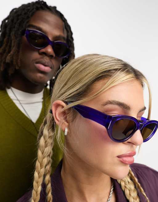 A.Kjaerbede Winnie round festival sunglasses in purple transparent, 2 of 4