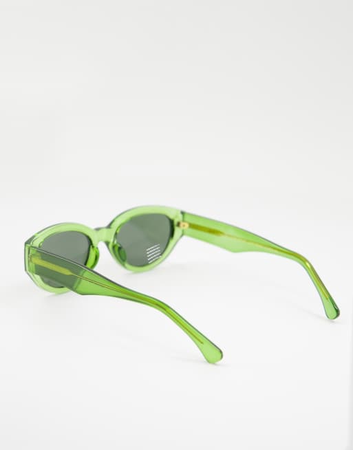 A.Kjaerbede Winnie unisex round retro sunglasses in green, 4 of 4