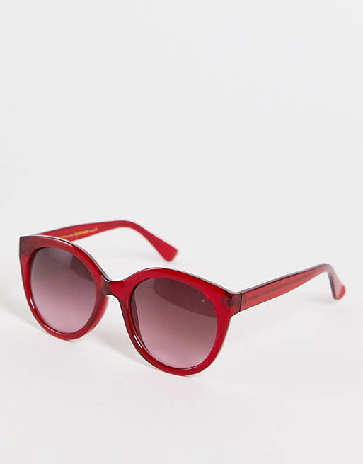 A.Kjaerbede womens round sunglasses in red