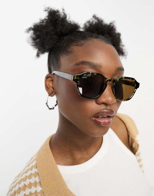 Square cheap tortoise sunglasses