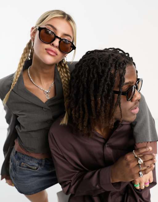 A.Kjaerbede Zan square sunglasses in black, 4 of 4