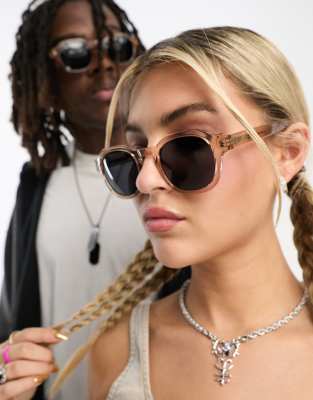 A.Kjaerbede A.Kjaerbede Zan square sunglasses in champagne-Pink