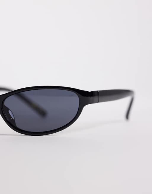 A.Kjærbede – Alexa – Schmale, ovale Cat-Eye-Sonnenbrille in Schwarz, 2 von 3