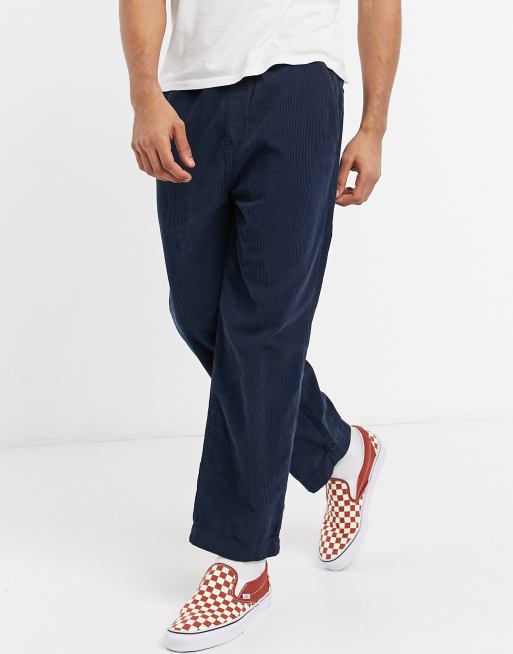 Elasticated Linen Trousers in Navy – albam Clothing