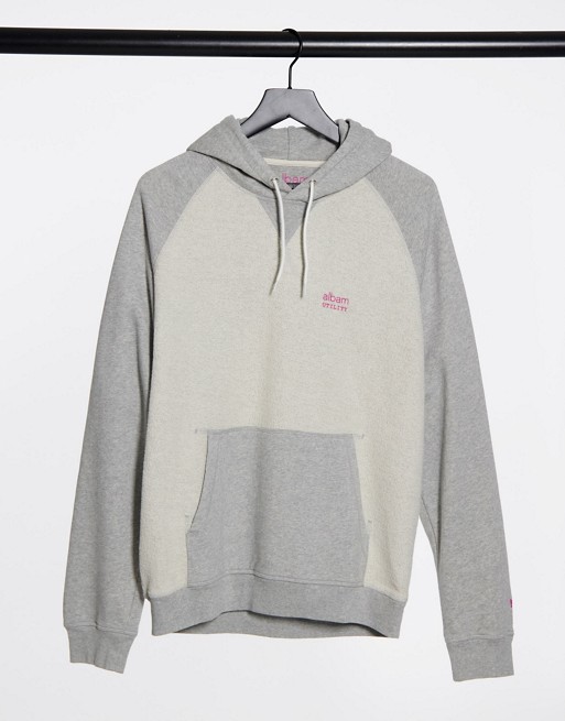 Albam Utility raglan hoodie in grey