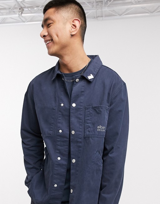 Albam Utility worker jacket with badge detail in navy