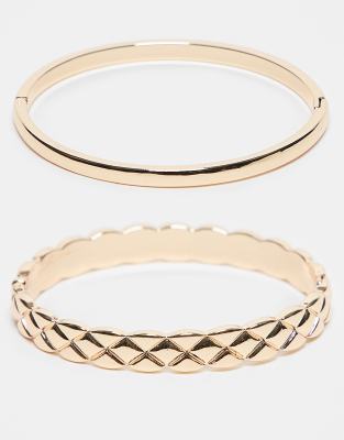 ALDO - 2er-Pack Armreifen in Goldoptik-Goldfarben