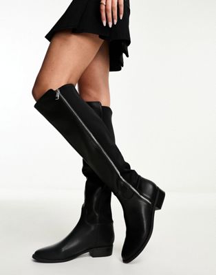 Aahliyah flat knee boots  