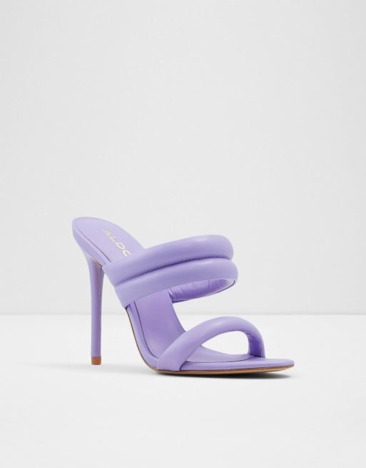 ALDO Abardolith strap heeled sandals in purple |