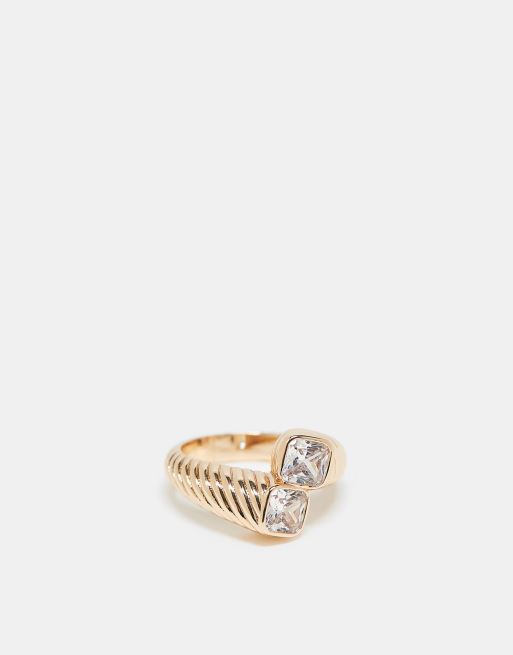 ALDO Abernathie stacking ring in gold 