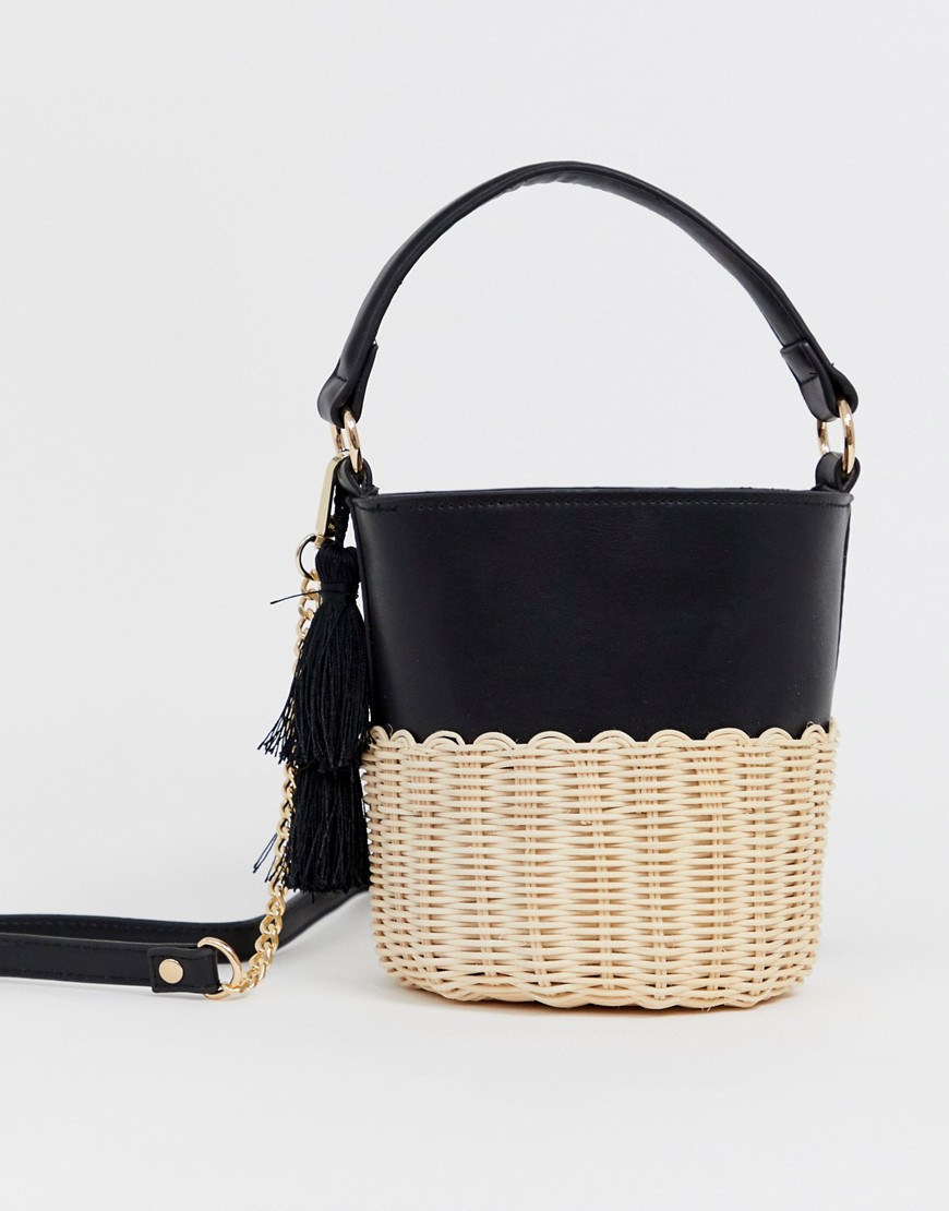 ALDO Aceille Basket Bag With Tassle-Gold