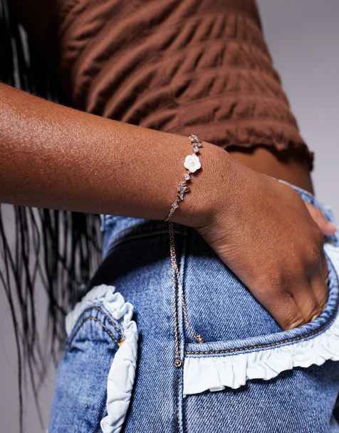 ALDO – Aceron – Armband in Gold mit Blumen- und Perlendetails - view 1