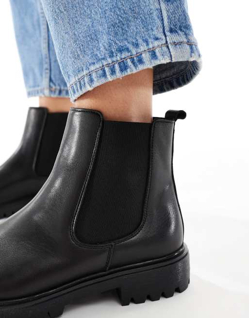 ALDO Adalitlan chelsea ankle boots in black leather ASOS