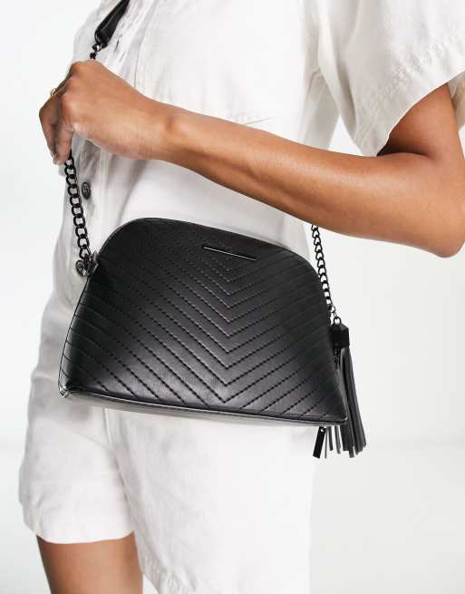 ALDO Adassi cross body bag in black chevron