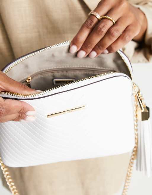 ALDO Adassi cross body bag in white chevron ASOS