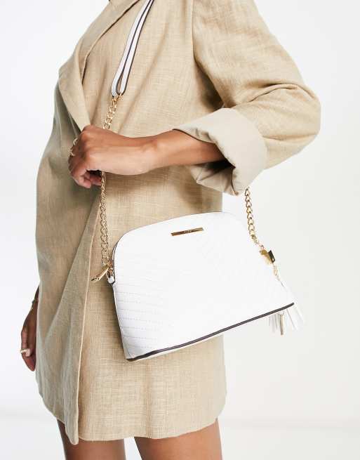 ALDO Adassi cross body bag in white chevron ASOS